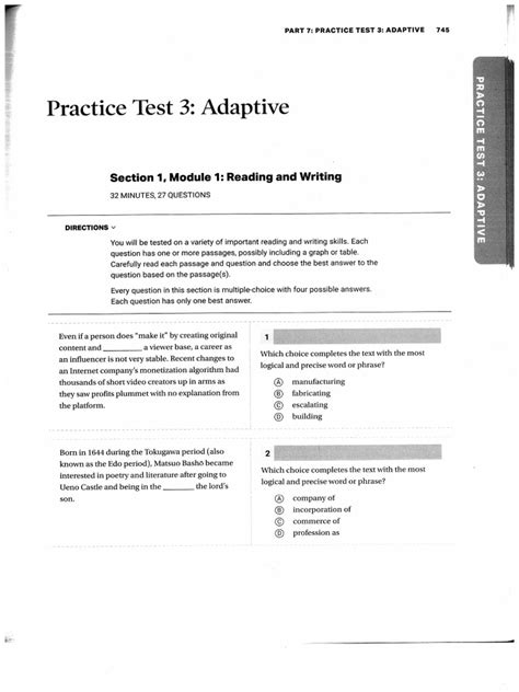 barron's practice test online free